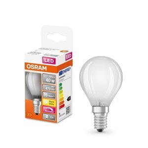 Mini LED matná stmívatelná žárovka E14 4,8 W CLASSIC P, teplá bílá