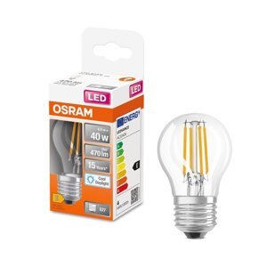 Mini LED průhledná žárovka E27 4 W CLASSIC P, studená denní bílá