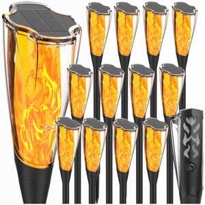12x Venkovní LED solární lampa TORCH - 65cm