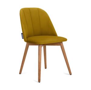 Konsimo Sp. z o.o. Sp. k. Jídelní židle BAKERI 86x48 cm žlutá/buk