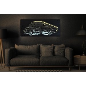 Li-Go "Volkswagen Golf" světelný obraz 130x50cm provedení povrchu: dub B