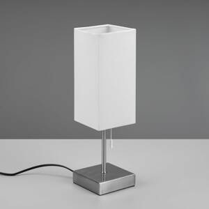 Reality Leuchten Stolní lampa Ole s USB přípojkou, bílá/nikl