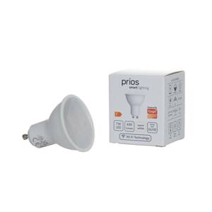 PRIOS Prios Smart LED, sada 2 kusů, GU10, plast, 7W, opál, 827, Tuya