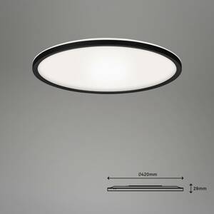 Briloner LED stropní svítidlo Slim smart black dim CCT Ø 42 cm