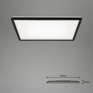Briloner LED stropní svítidlo Slim smart black dim CCT 42x42cm