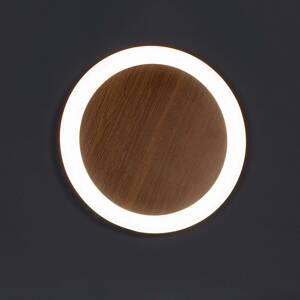 Eco-Light LED nástěnné svítidlo Morton 3-Step-dim s efektem dřeva 30 cm