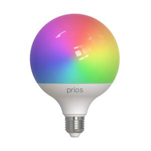 PRIOS Prios Smart LED, E27, G125, 9W, RGB, Tuya, WLAN, matný, CCT