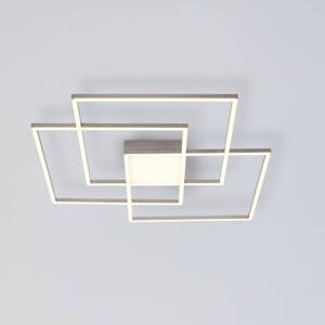 JUST LIGHT. LED stropní svítidlo Asmin, CCT, ocel, 75x75cm