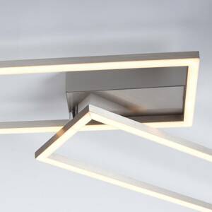 JUST LIGHT. LED stropní svítidlo Iven, tlumené, ocel, 92,4x22cm
