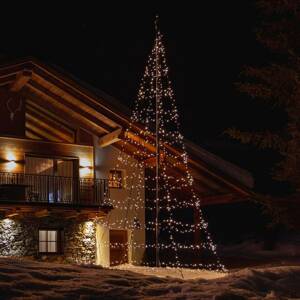 twinkly Třpytivý světelný strom pro venkovní použití, RGBW, výška 400 cm