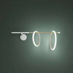 Marchetti Nástěnné svítidlo Ulaop LED, dva kroužky, pravé, černé