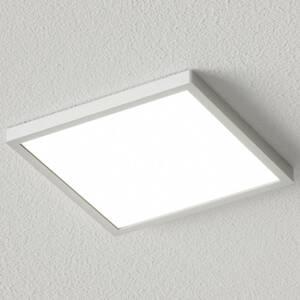 Arcchio Stropní svítidlo Solvie LED, stříbrné, hranaté, 30 x 30 cm